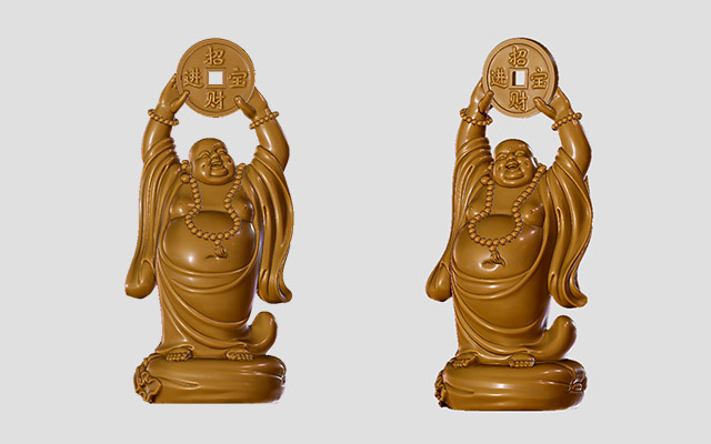 【招財(cái)佛】五軸聯(lián)動(dòng)加工中心_立體雕刻圖紙YD-